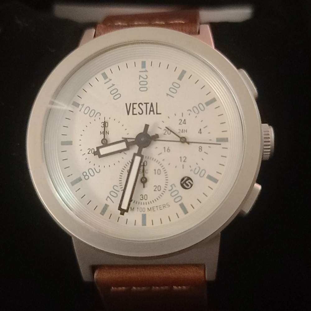 NIB - Vestal Men's Retrofocus 44mm Case Watch